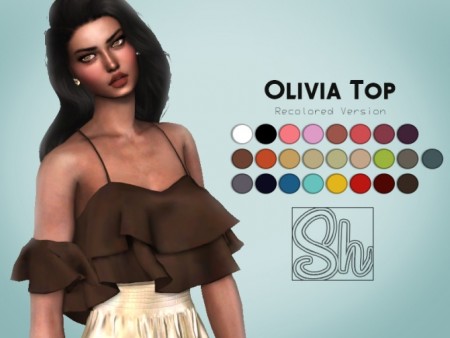 Olivia top recolored by Sharareh at TSR