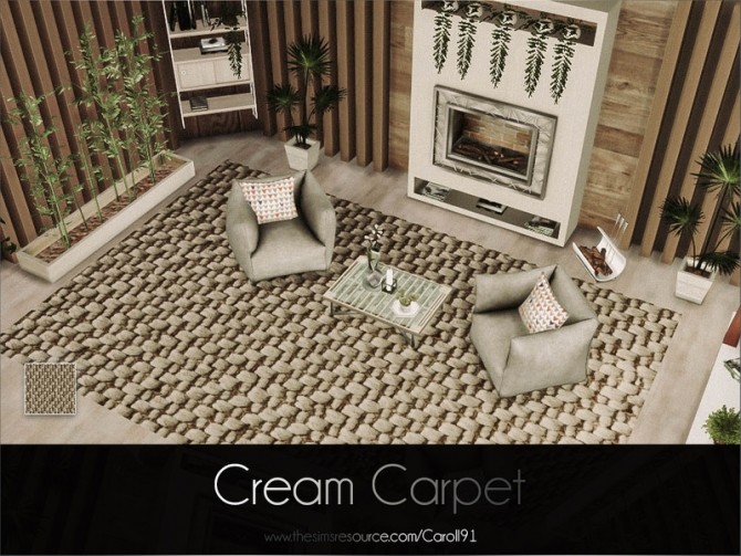 Sims 4 Coffee and Cream Carpet Set by Caroll91 at TSR