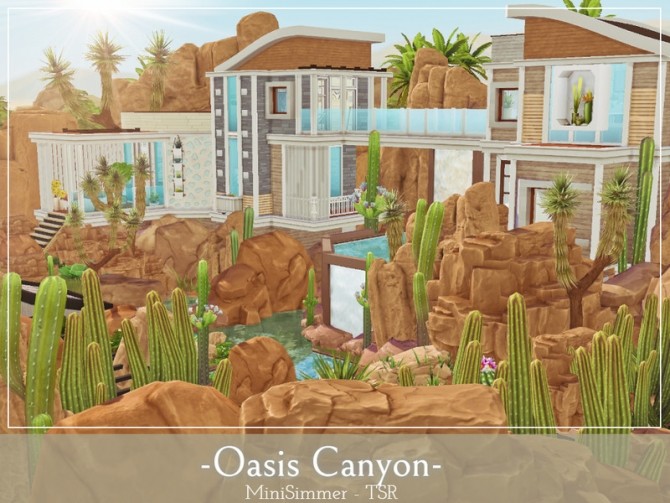 Sims 4 Oasis Canyon house by Mini Simmer at TSR