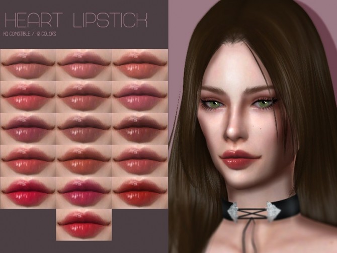 Sims 4 LMCS Heart Lipstick (HQ) by Lisaminicatsims at TSR