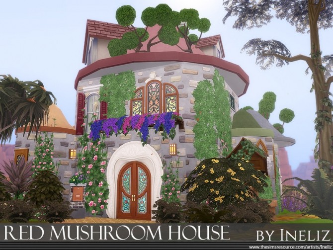Sims 4 Red Mushroom House by Ineliz at TSR