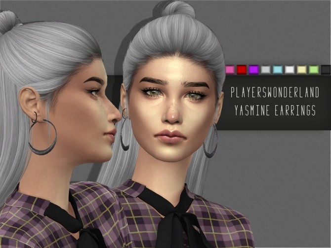 Sims 4 Yasmine Earrings by PlayersWonderland at TSR