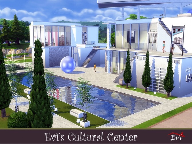 Sims 4 EVI Cultural center by evi at TSR