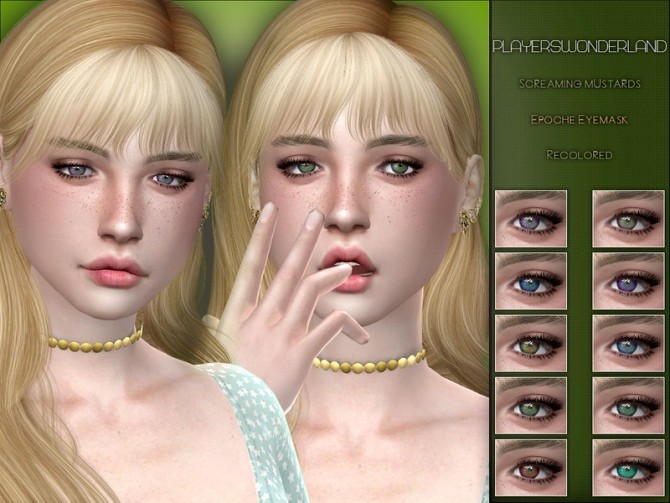 Sims 4 Screaming Mustards Epoch Eyemask Recolored by PlayersWonderland at TSR