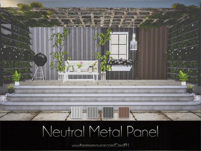 Sims 4 Neutral Metal Panel by Caroll91 at TSR