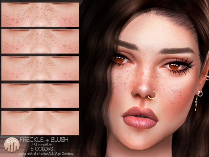 sims 4 bright freckles cc skin detail