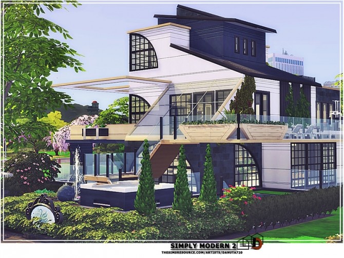 Sims 4 Simply modern 2 home by Danuta720 at TSR