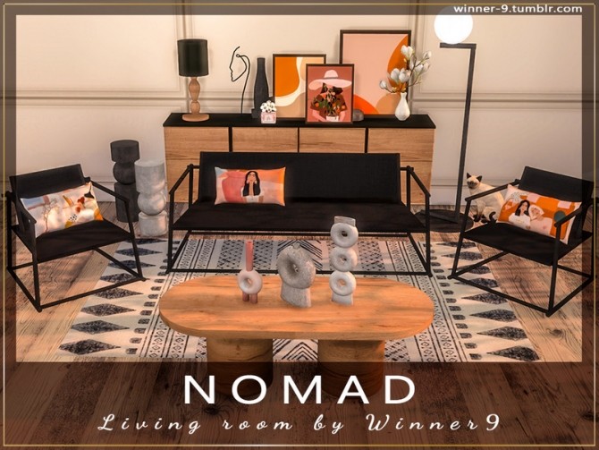Sims 4 Nomad Living Room by Winner9 at TSR