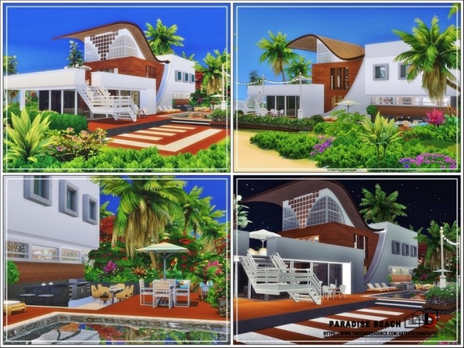 Sims 4 Paradise beach luxury villa by Danuta720 at TSR