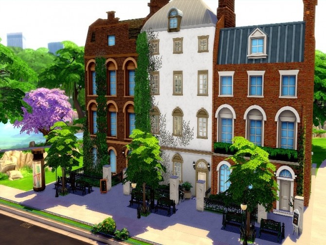 Sims 4 New York Townhouse by GenkaiHaretsu at TSR