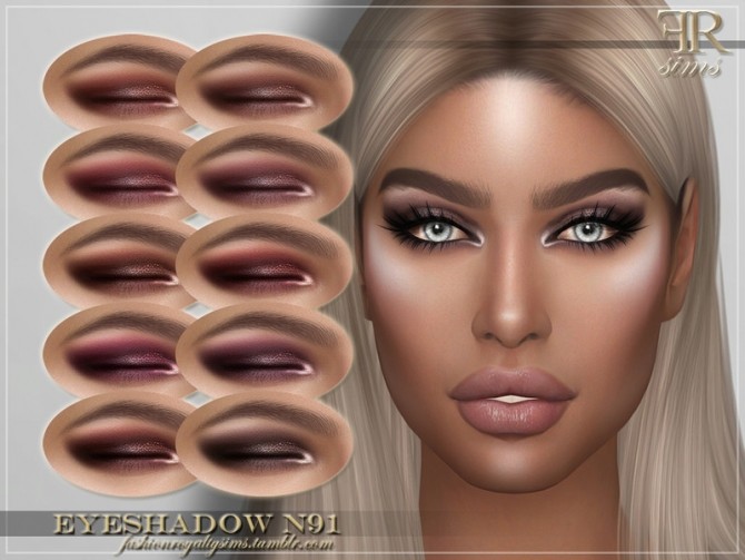 Sims 4 FRS Eyeshadow N91 by FashionRoyaltySims at TSR
