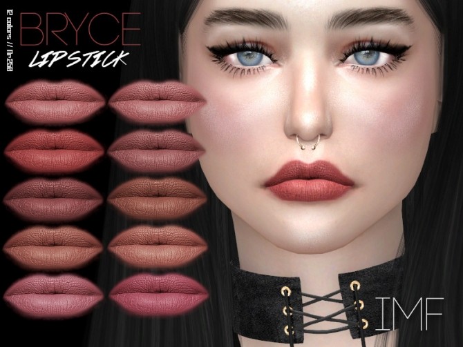 Sims 4 IMF Bryce Lipstick N.250 by IzzieMcFire at TSR