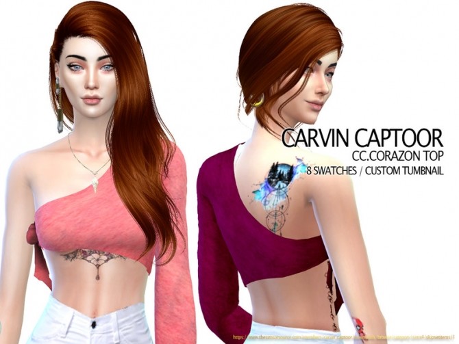 Sims 4 Corazon top by carvin captoor at TSR