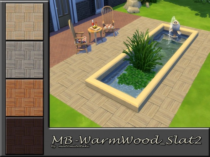 Sims 4 MB Warm Wood Slat 2 by matomibotaki at TSR