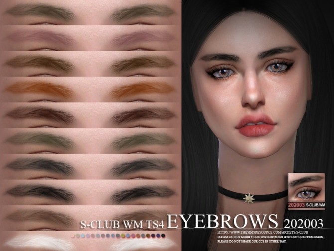 Sims 4 Eyebrows 202003 by S Club WM at TSR