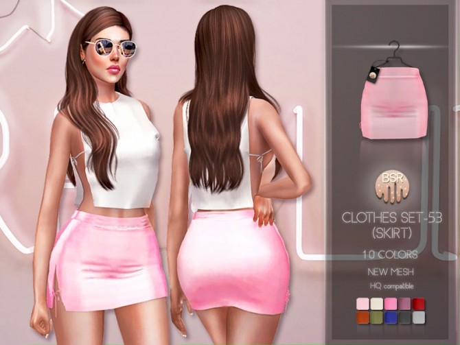 Sims 4 Clothes SET 53 (SKIRT) BD208 by busra tr at TSR