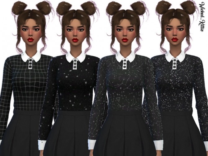 Sims 4 Stella Shirt by Wicked Kittie at TSR