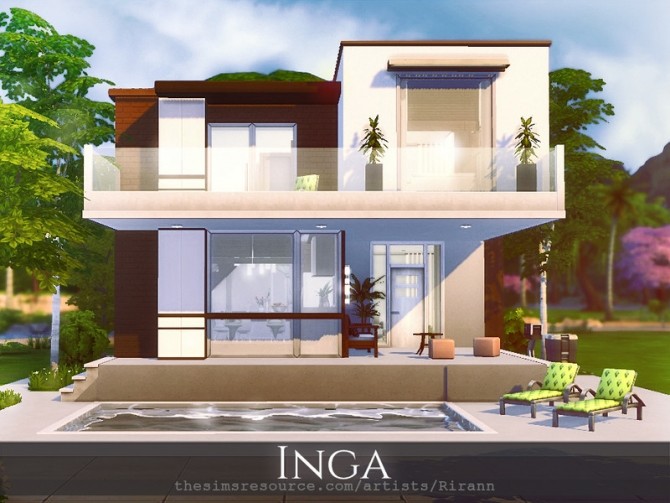 Sims 4 Inga house by Rirann at TSR