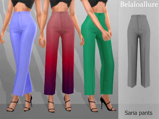 Sims 4 Belaloallure Saria pants by belal1997 at TSR