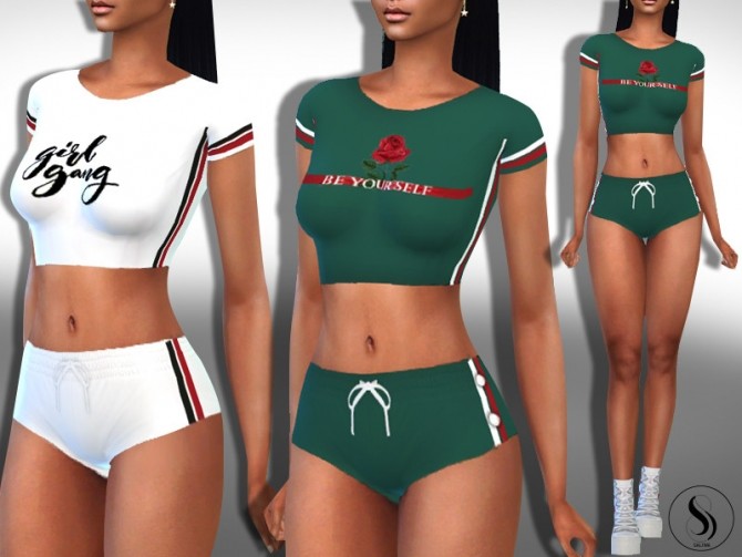 Sims 4 Athletic and Casual Sport Outfits F by Saliwa at TSR
