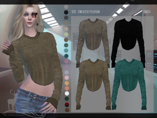 Sims 4 DSF SWEATER PLUVIAM by DanSimsFantasy at TSR