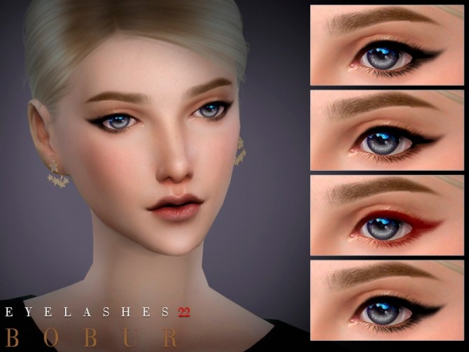Sims 4 Eyelashes 22 by Bobur3 at TSR