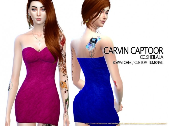 Sims 4 Sheilala dress by carvin captoor at TSR