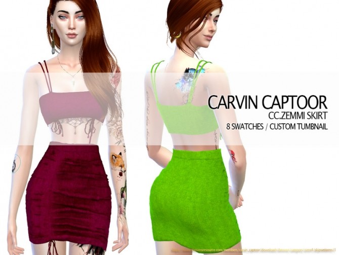 Sims 4 Zemmi Skirt by carvin captoor at TSR