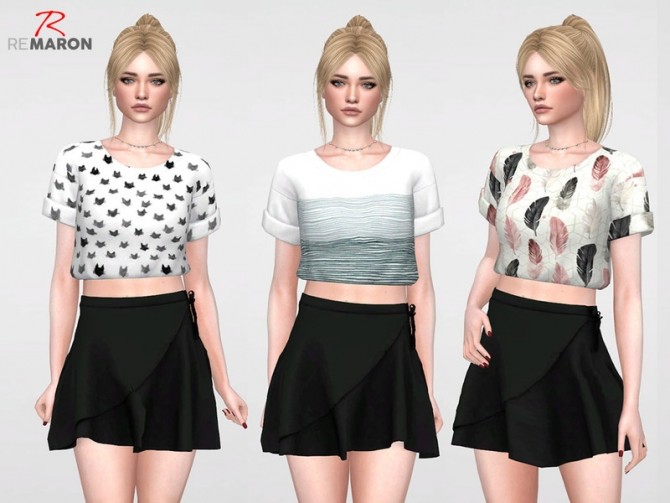 Sims 4 Simple shirt for Women 01 by remaron at TSR