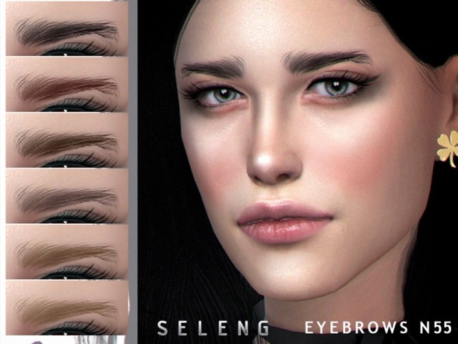 Sims 4 Eyebrows N55 by Seleng at TSR