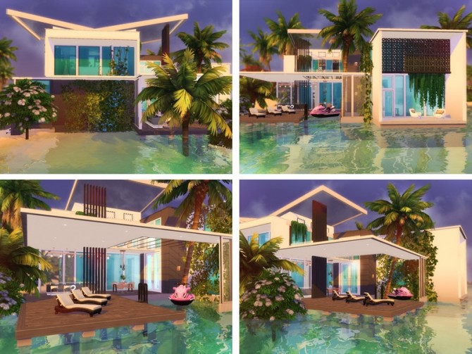 Sims 4 Sumaya contemporary house by Rirann at TSR