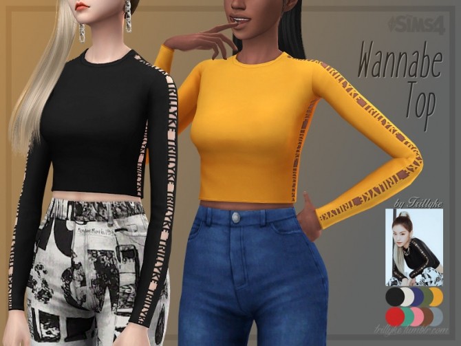 Sims 4 Wannabe Top by Trillyke at TSR