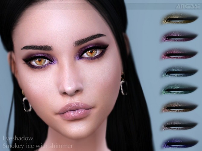 Sims 4 Smokey ice with shimmer eyeshadow by ANGISSI at TSR