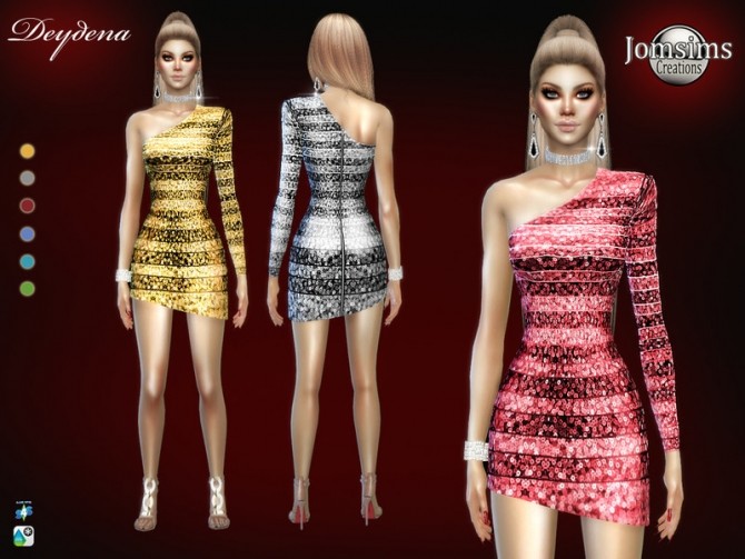 Sims 4 Deydena dress by jomsims at TSR