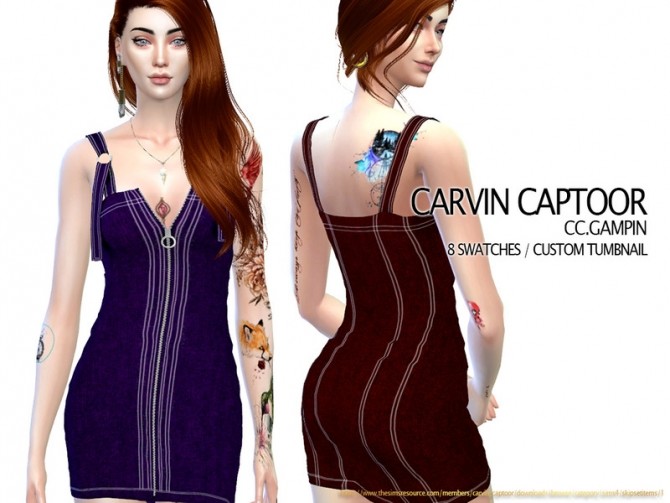 Sims 4 Gampin dress by carvin captoor at TSR