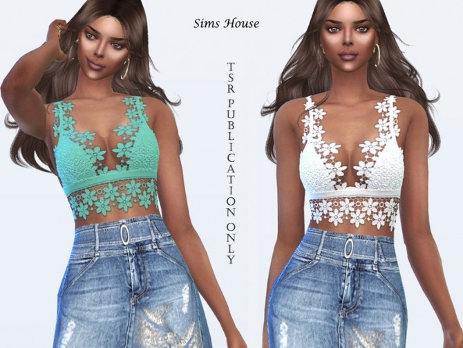 Sims 4 Bralette Marina by Sims House at TSR