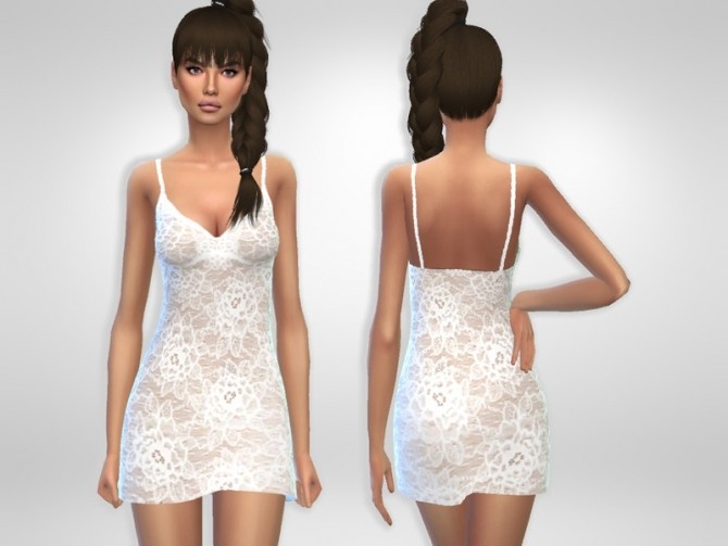Sims 4 Lace Chemise by Puresim at TSR