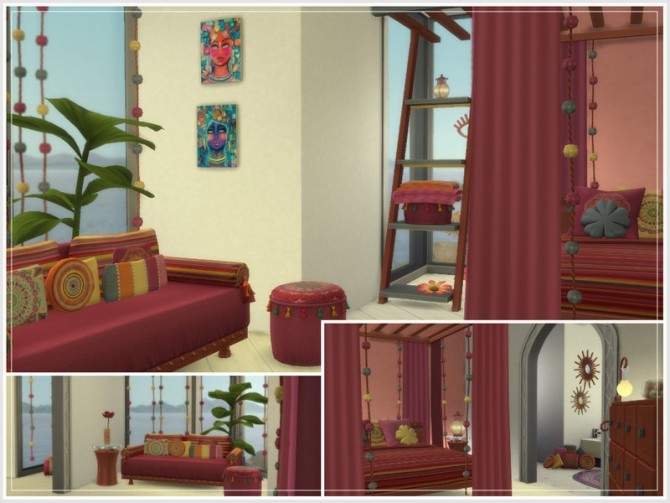 Sims 4 Patchouli boho villa by philo at TSR