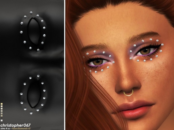 Sims 4 Face Diamonds V2 by Christopher067 at TSR