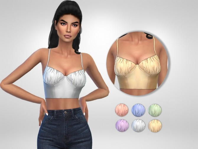 Sims 4 Metallic Top by Puresim at TSR