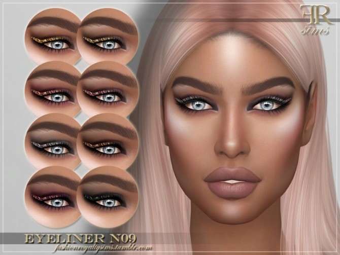 Sims 4 FRS Eyeliner N09 by FashionRoyaltySims at TSR