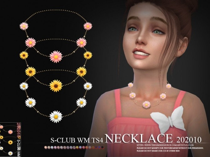 Sims 4 Necklace 202010 by S Club WM at TSR