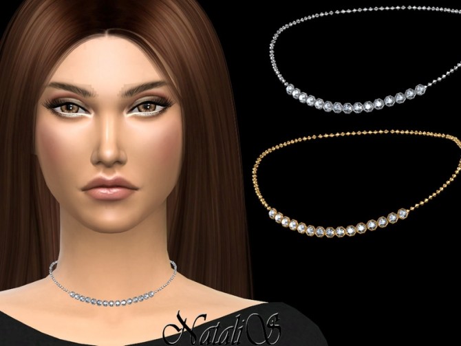 Sims 4 Cell crystal necklace by NataliS at TSR