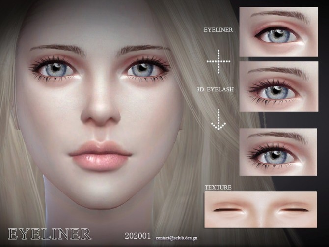 Sims 4 Eyeliners 202001 by S Club LL at TSR