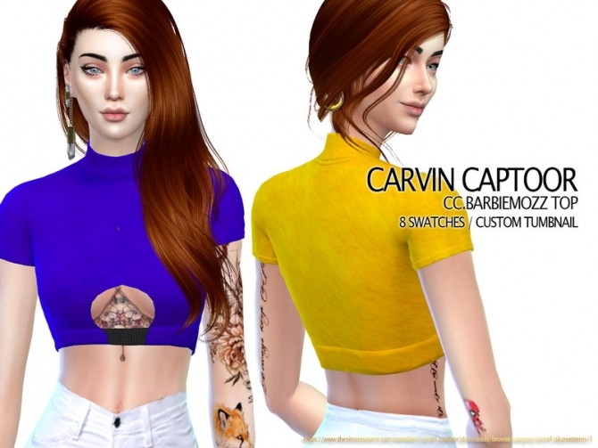 Sims 4 Barbiemozz Top by carvin captoor at TSR