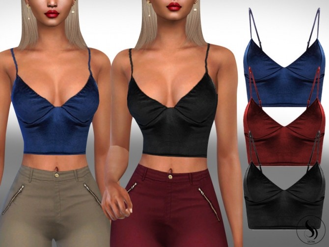 Sims 4 Female Velvet Mix Bustiers by Saliwa at TSR