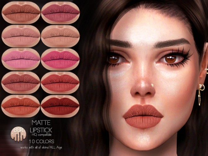 Sims 4 Matte Lipstick BM23 by busra tr at TSR