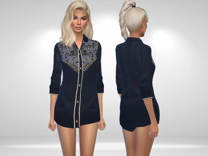 Sims 4 Vintage Dress by Puresim at TSR