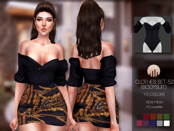 Sims 4 Clothes SET 52 BODYSUIT BD204 by busra tr at TSR