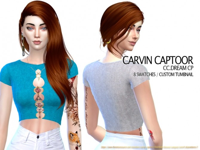 Sims 4 Dream CP top by carvin captoor at TSR